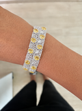 Somi Citrine Diamond-Like Zircon Lattice Bracelet