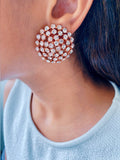 Amara Dimonte Wink Gold Studs by Prerto — Indian & Arab festive earrings