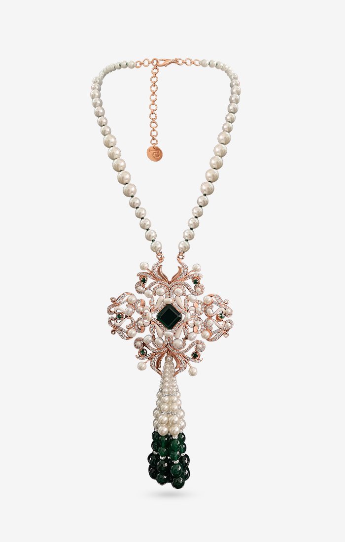 Cordelia Pearl Diamond Necklace