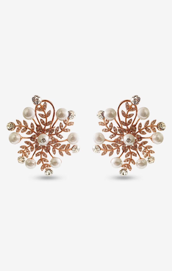 Elsa Rose Gold Pearl Earrings