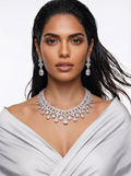 Daffodil Diamond Setting Jewellery Set — front view — Prerto
