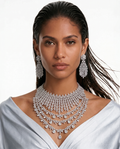Maharani 3 Grande Layer Dimonte & Honeybee Dimonte Duo Necklace Set — front view — Prerto