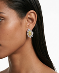 Lunéa Diamond-Like Zircon Citrine Floral Stud Earrings