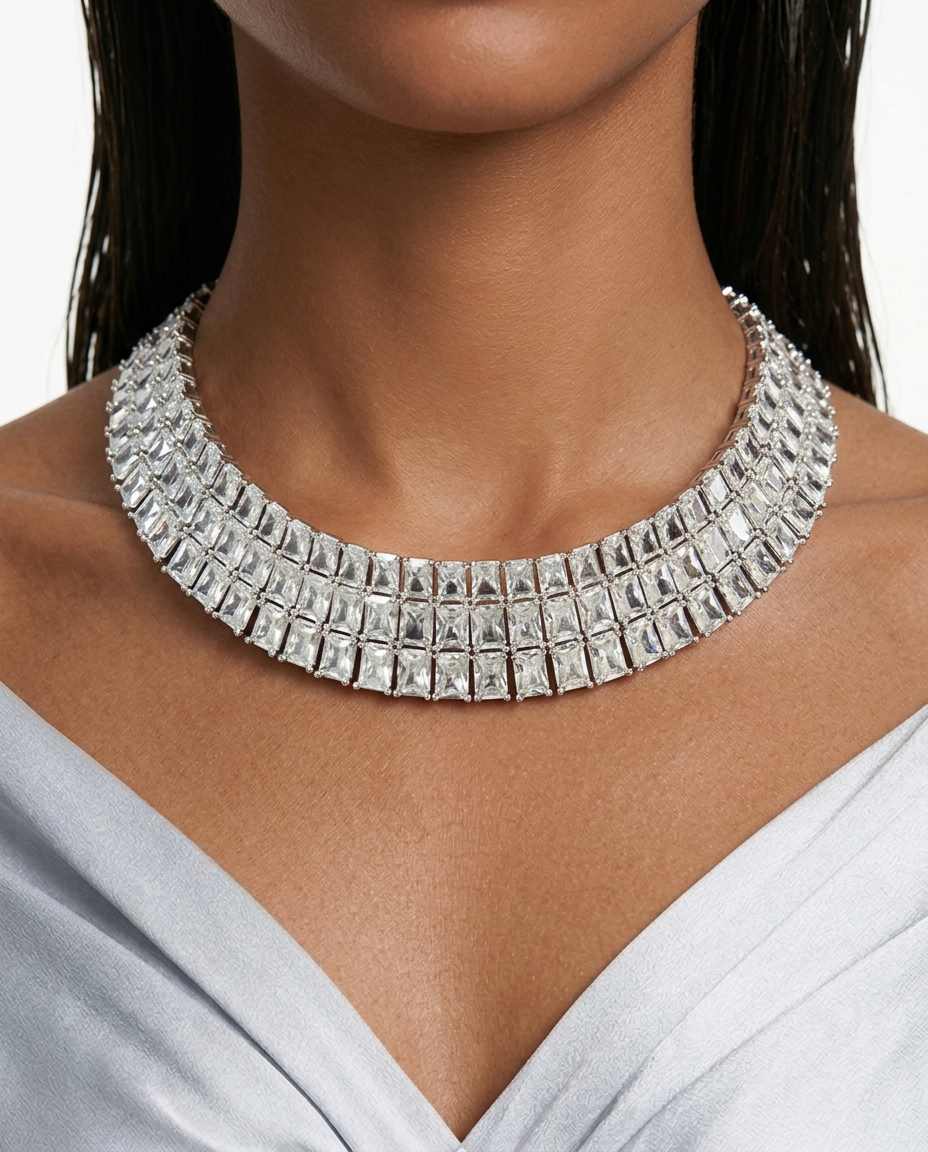 Arya Diamond-Like Zircon Choker Necklace