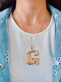 Iniziale Gold Initial Pendant Charm Necklace by Prerto — personalised gifting jewellery