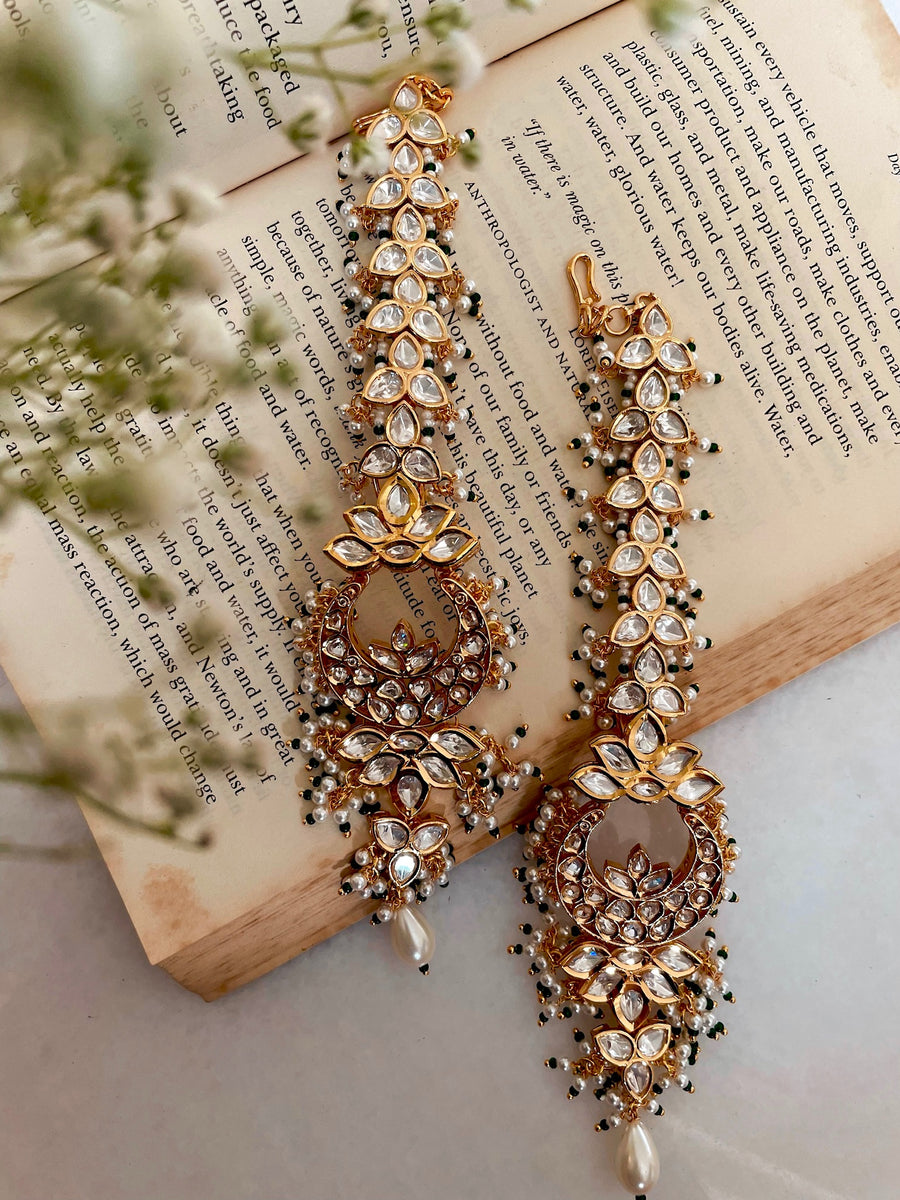 Minaki Kundan Drop Earrings