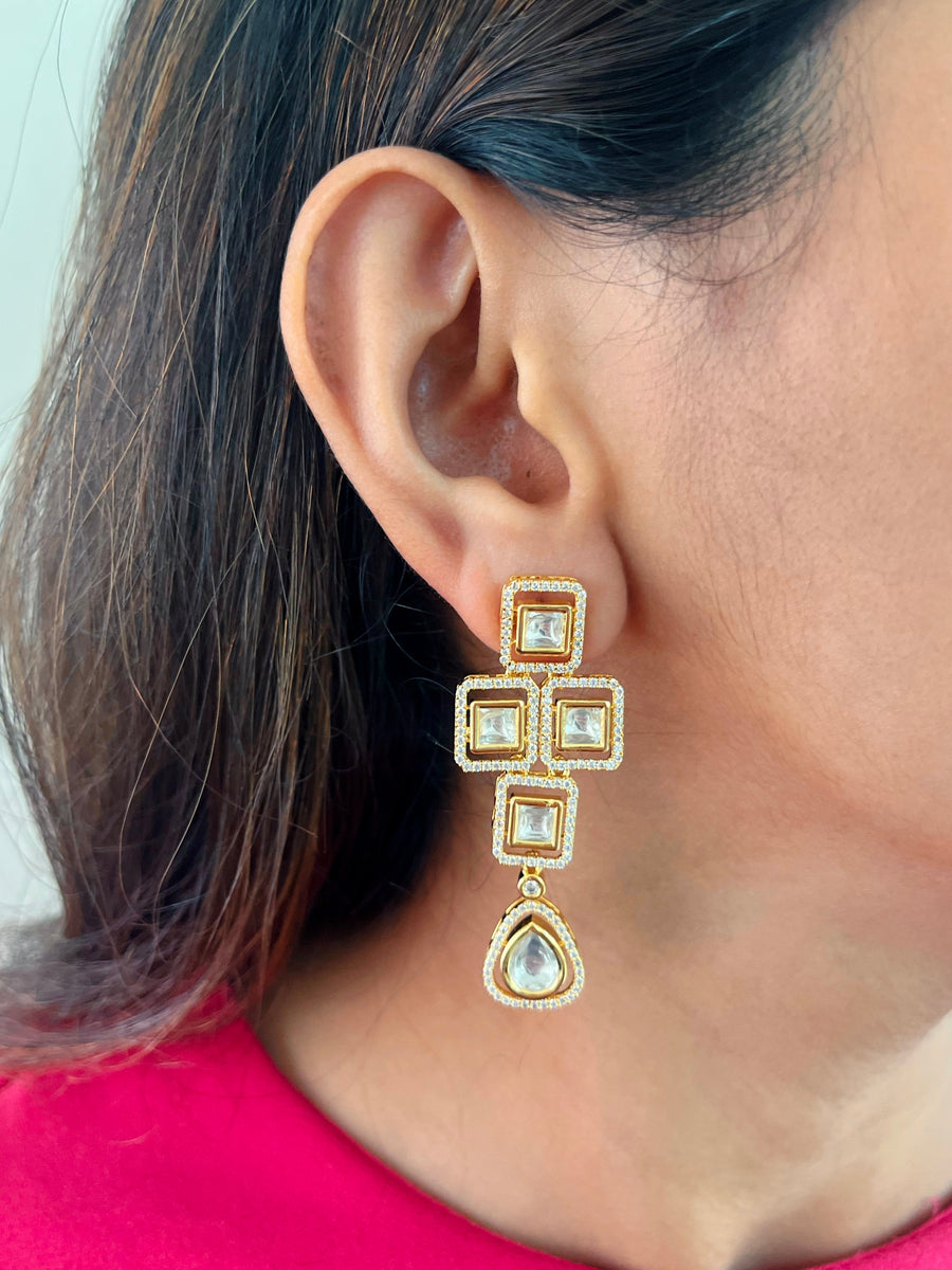 Boucles d'oreilles naina kundan