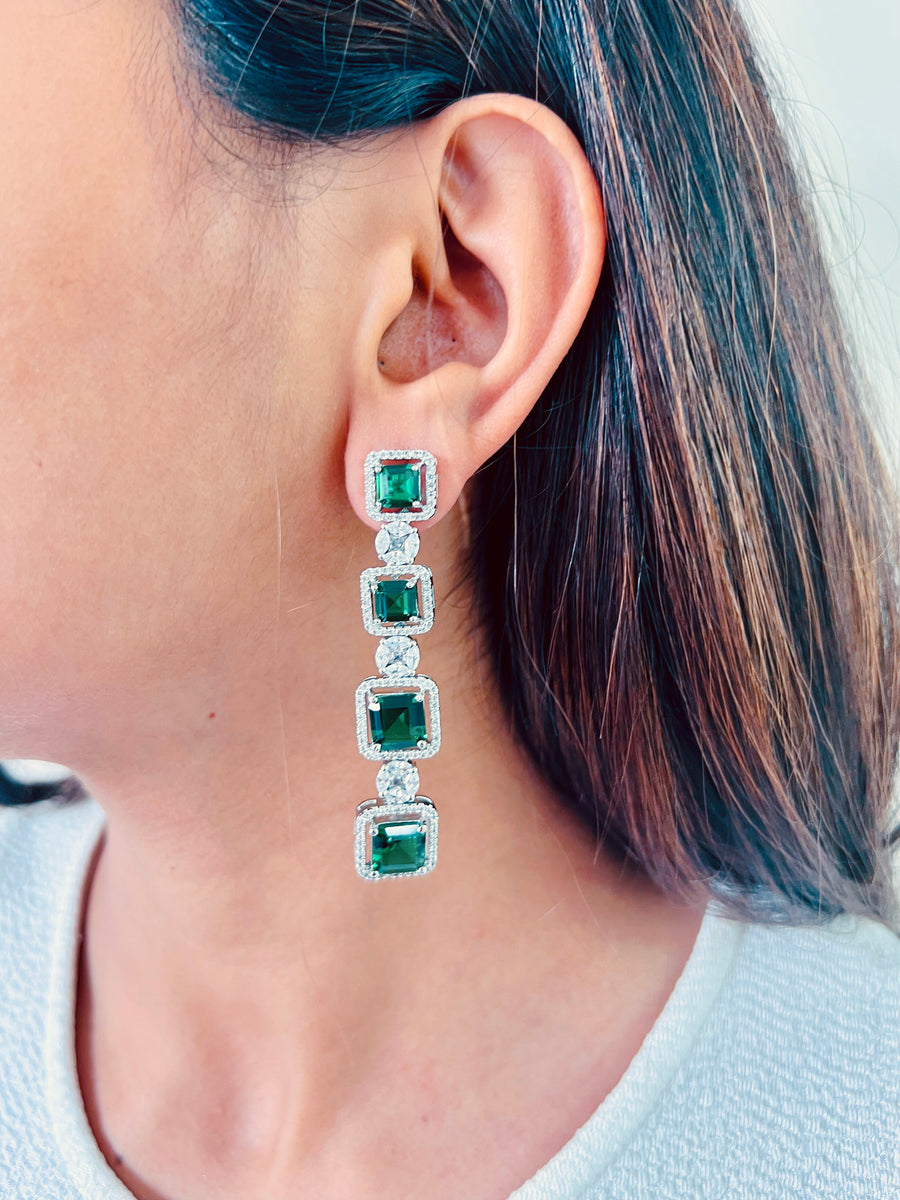 Norah Emerald Set (boucles d'oreilles et collier)