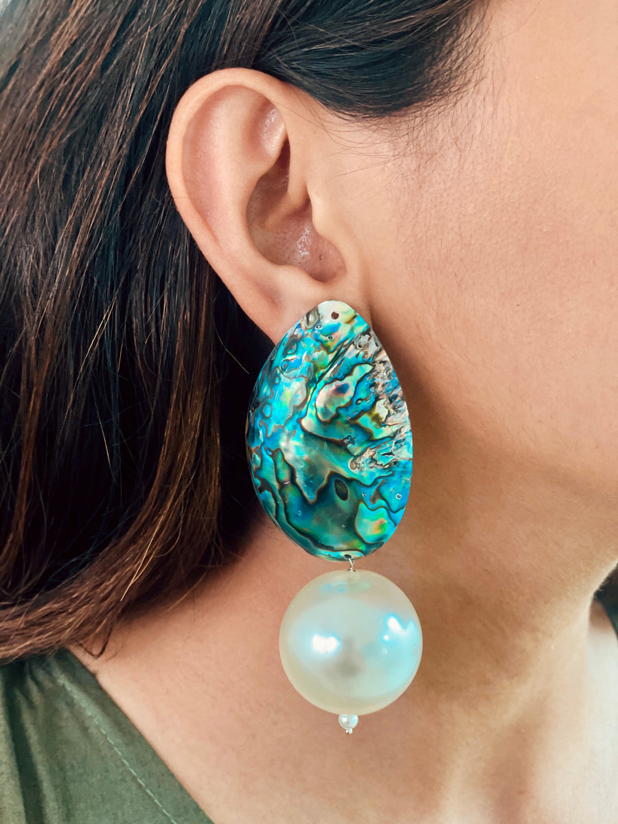 Ocean Pearl Drop Earrings