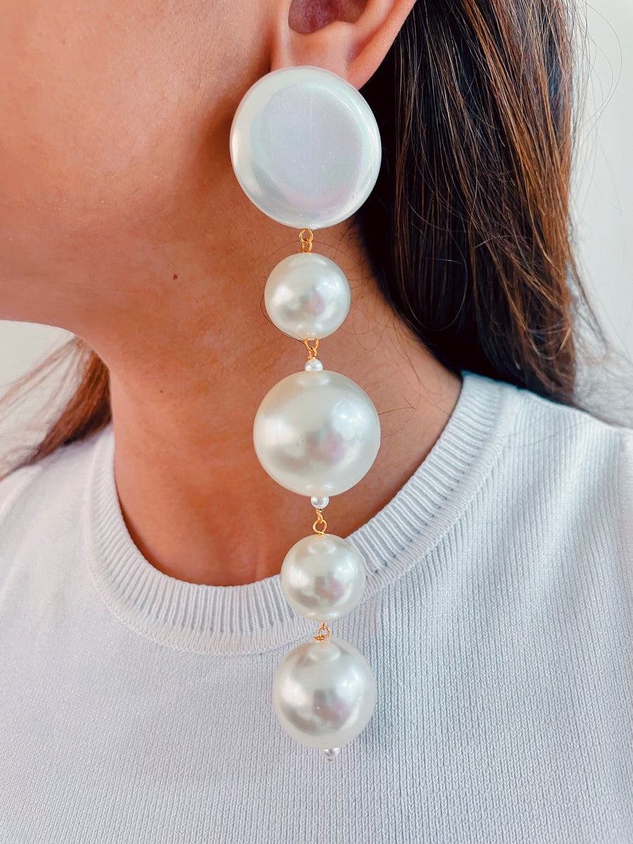 Orbit Pearl Drop -oorbellen