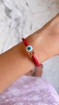 Personalised Evil Eye Cherry Candy Bracelet by Prerto — Rakhi & Eid gift
