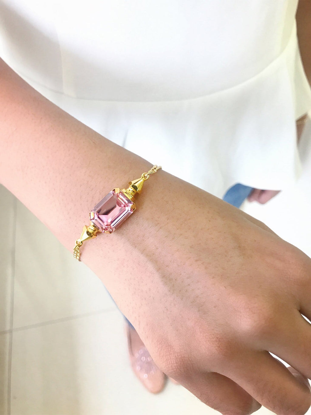 Rancher Diamond Crystal Charm Bracelet by Prerto — Indian & Arab festive gift