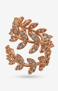 Rue Rose Gold Diamond Crystal Ring by Prerto — Indian & Arab bridal jewellery