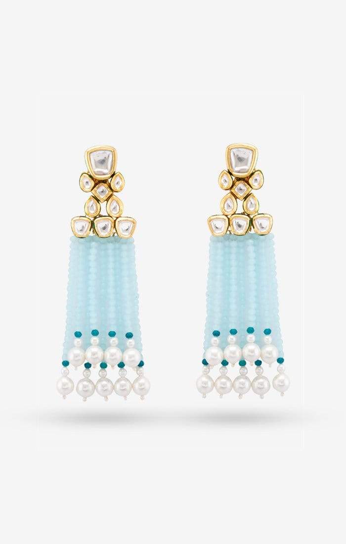 Samyuktha Kundan Pearl Drop Earrings