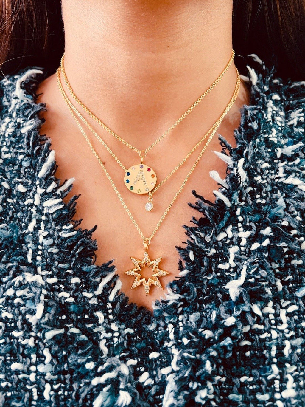 Stella Gold Star Charm Pendant Necklace by Prerto — gifting jewellery