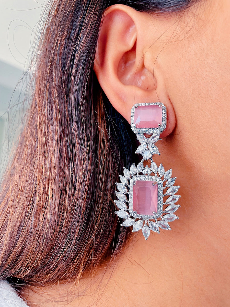 Vellore Blush Diamonte Earrings