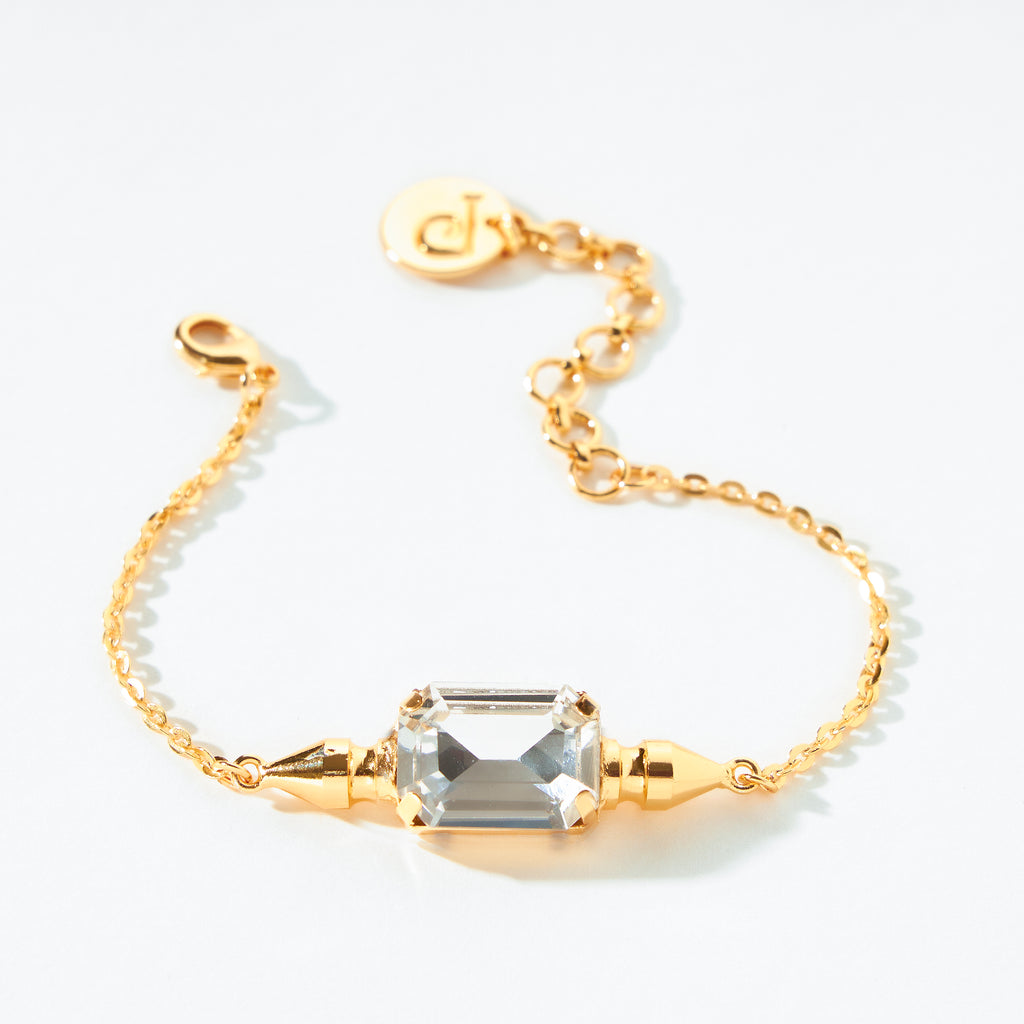 Rancher Diamond Crystal Charm Bracelet — worn on wrist — Prerto