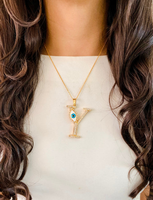 Evil Eye Iniziale Necklace