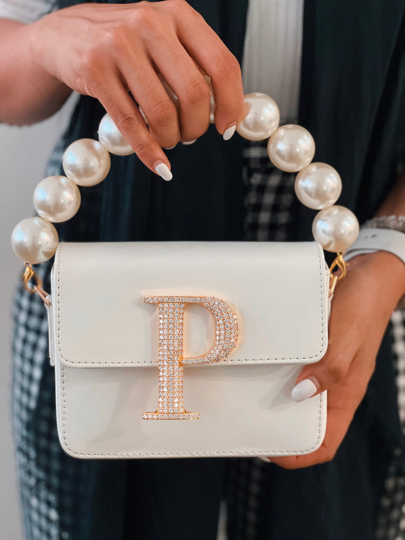 Personalised White Crossbody Bag by Prerto — styled view