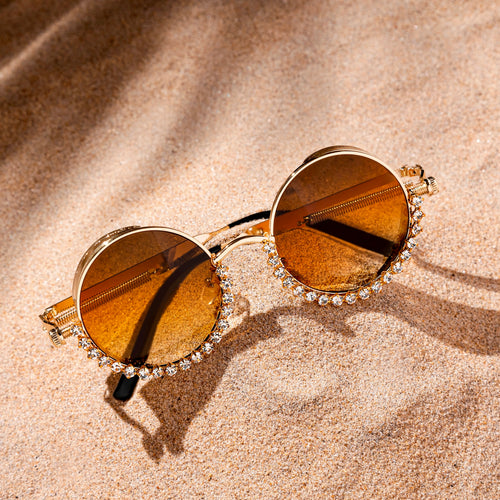 Bahamas Jeweled Statement Sunglasses — flat lay — Prerto