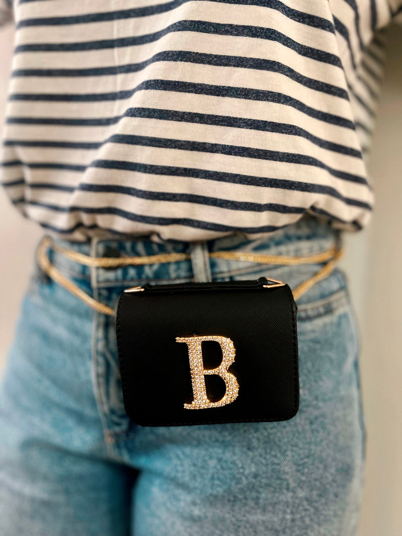 Personalised Black Nano Bag by Prerto — close-up