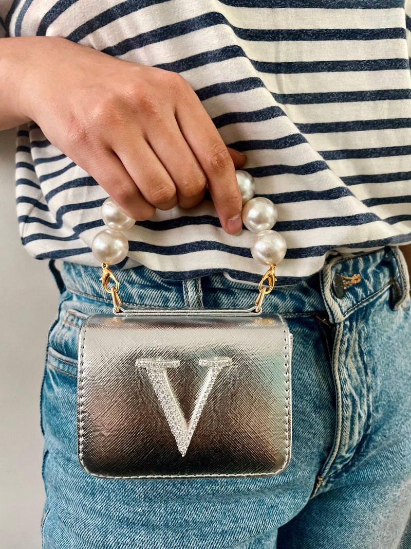 Personalised Silver Nano Bag by Prerto — styled view