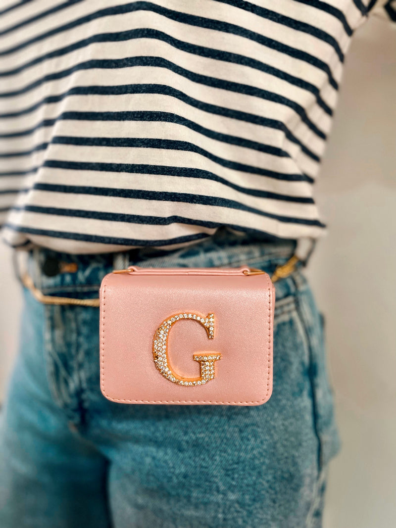 Personalised Light Pink Nano Bag by Prerto — detail view