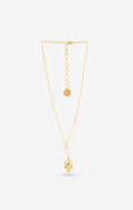 Hamsa Evil Eye Pendant Charm Necklace — detail view — Prerto