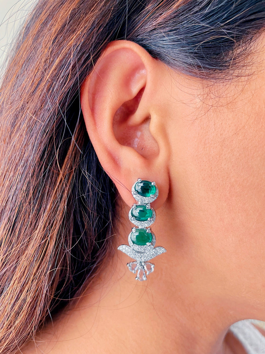 Ilesa Emerald Diamonte Earrings