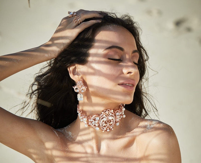 Nora Bridal Jewellery Set — full set view — Prerto