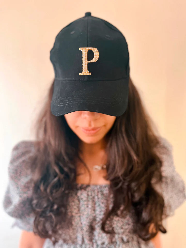Personalised Black Cap by Prerto — front view