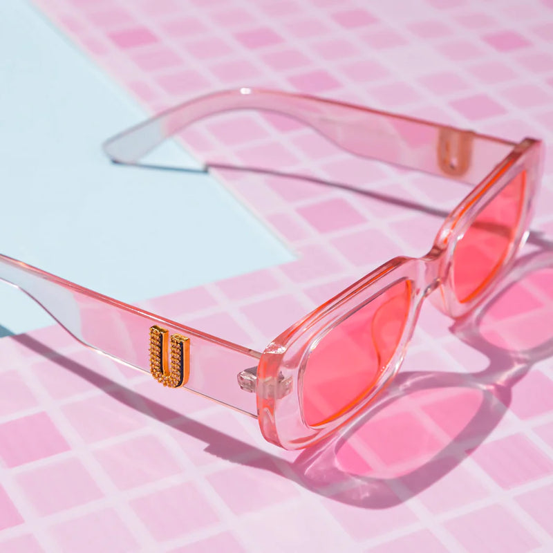 Personalised Blush Sunglasses by Prerto — front view