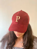 Personalised Burgundy Cap by Prerto — front view