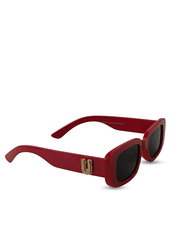 Personalised Cherry Red Sunglasses by Prerto — front view