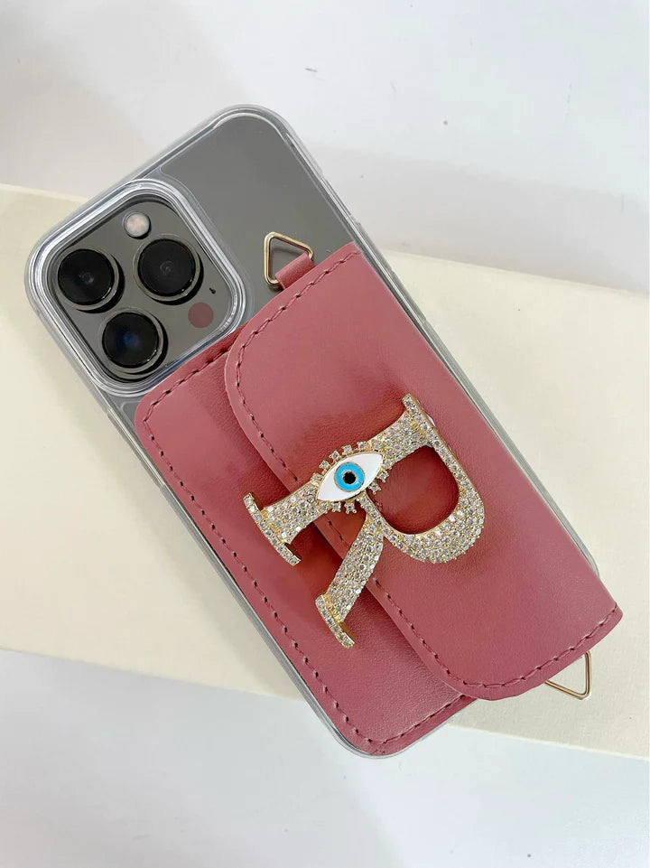 Personalised Dusky Rose Evil Eye Sling Case Samsung by Prerto — front view