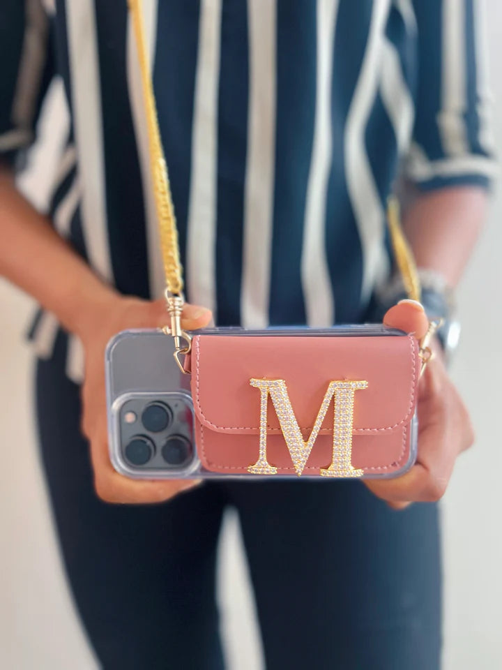 Personalised Dusky Rose Sling Case iPhone by Prerto — front view