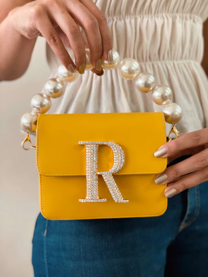 Personalized Yellow Crossbody Bag