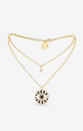 Sicura Evil Eye Pendant Necklace — detail close-up — Prerto